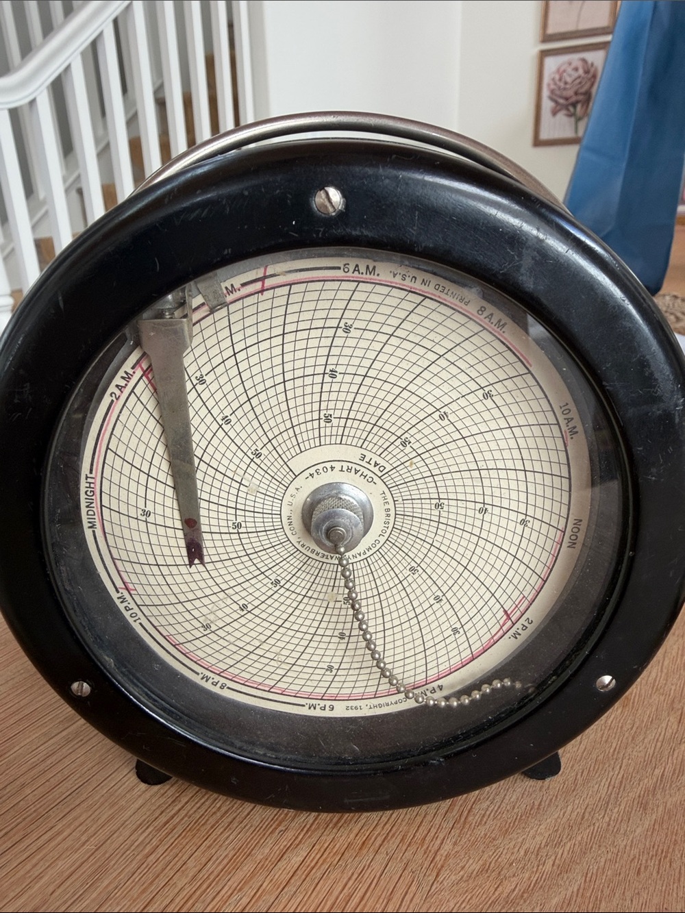 Black Retro Chart Dial Wall Accent - Decorative Home Accent